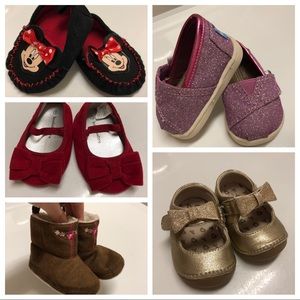 Bundle of baby girl shoes